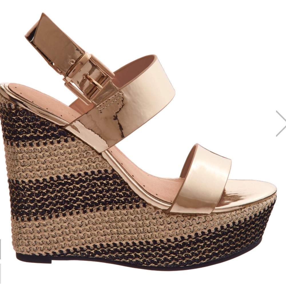 New London Rag Goldie Wedge Sandals